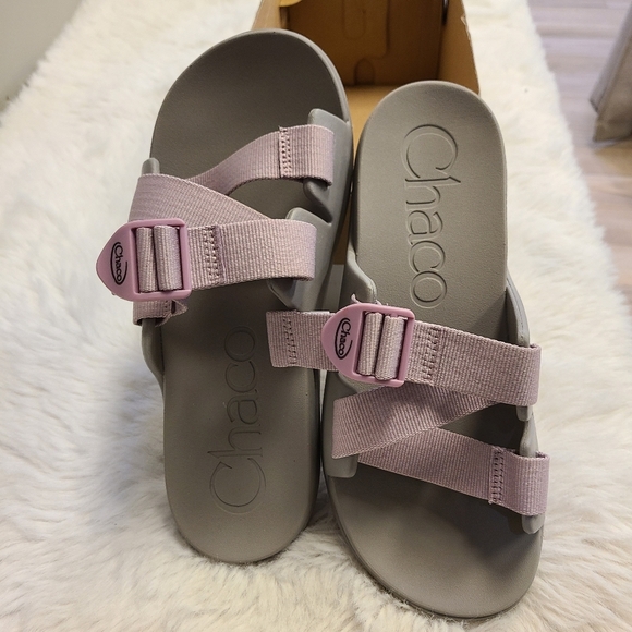 *SOLD* NEW Chaco Chillos Slide Solid Mauve  Womens SANDAL SIZE 8 Slide On - Picture 7 of 8
